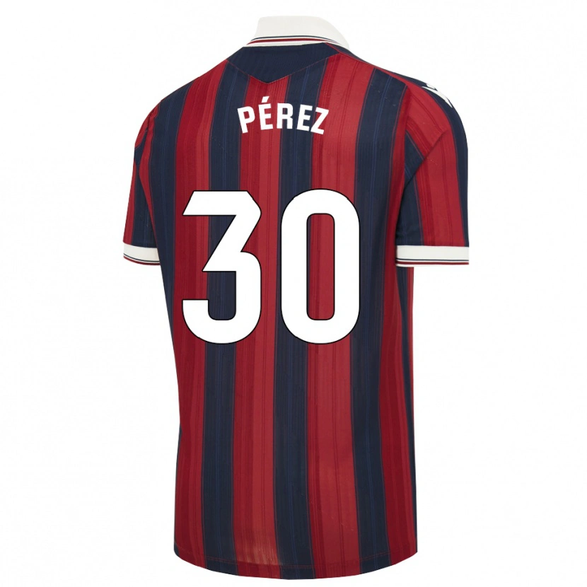 Danxen Kvinder Luismi Pérez #30 Midnatsblå Rød Hjemmebane Spillertrøjer 2026/27 Trøje T-Shirt