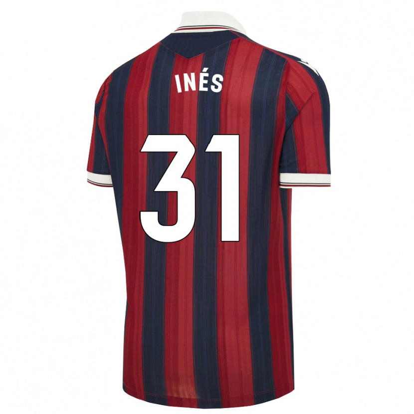 Danxen Kvinder Inés Rizo #31 Midnatsblå Rød Hjemmebane Spillertrøjer 2026/27 Trøje T-Shirt