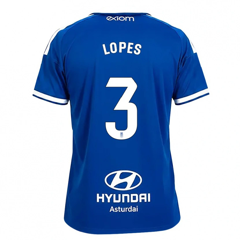 Danxen Kvinder Adrián Lopes #3 Mediumblå Hvid Hjemmebane Spillertrøjer 2026/27 Trøje T-Shirt