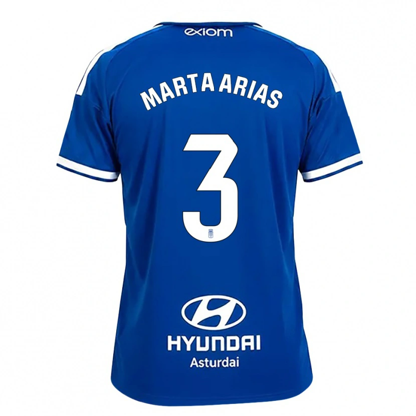 Danxen Kvinder Marta Arias #3 Mediumblå Hvid Hjemmebane Spillertrøjer 2026/27 Trøje T-Shirt