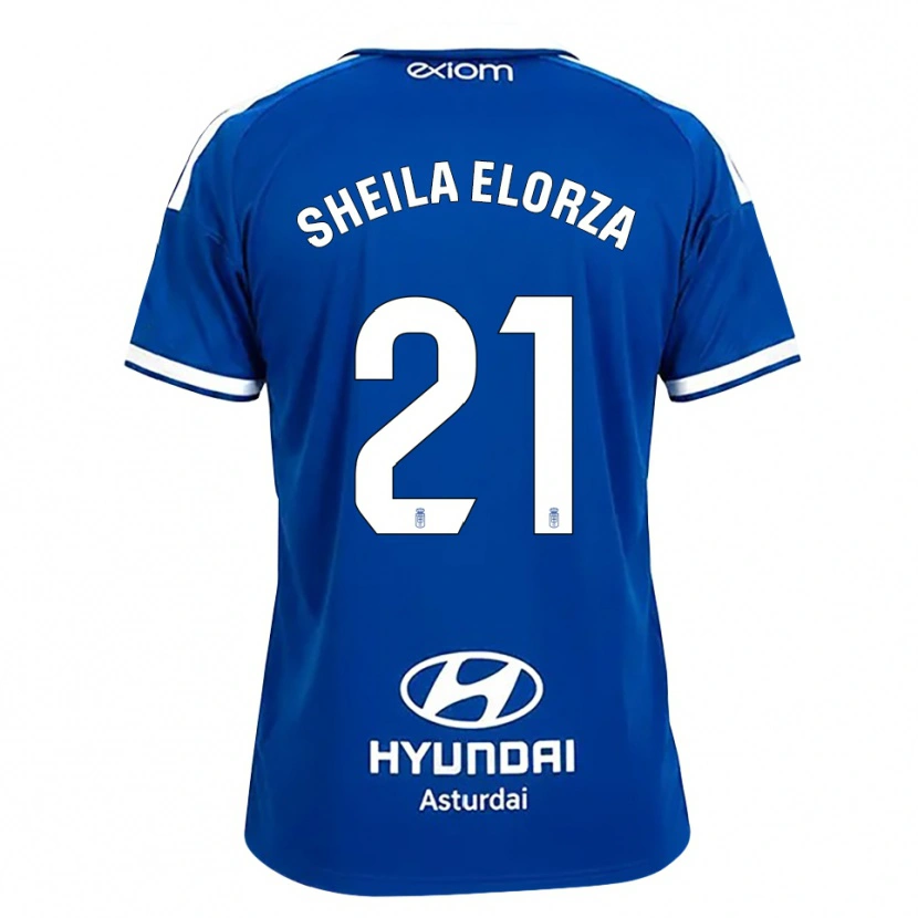 Danxen Kvinder Sheila Elorza #21 Mediumblå Hvid Hjemmebane Spillertrøjer 2026/27 Trøje T-Shirt