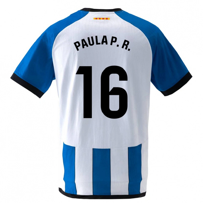 Danxen Kvinder Paula Perea Ramírez #16 Kongeblå Hvid Hjemmebane Spillertrøjer 2026/27 Trøje T-Shirt