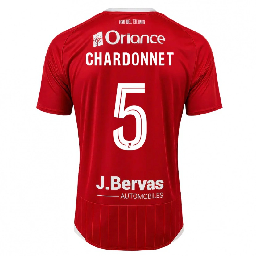 Danxen Kvinder Brendan Chardonnet #5 Hvid Rød Hjemmebane Spillertrøjer 2026/27 Trøje T-Shirt