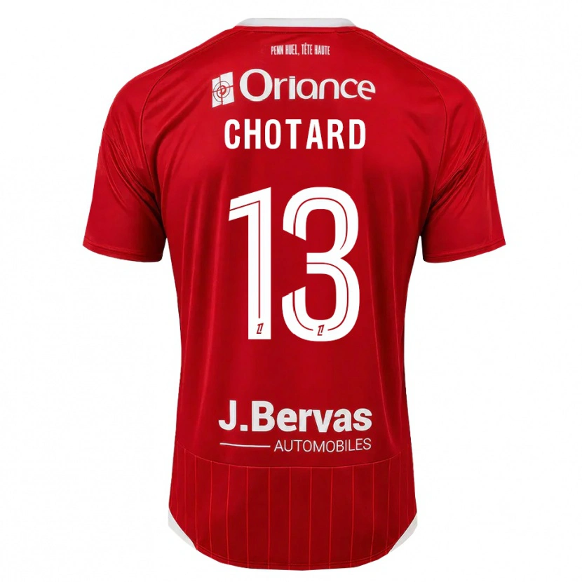 Danxen Kvinder Joris Chotard #13 Hvid Rød Hjemmebane Spillertrøjer 2026/27 Trøje T-Shirt