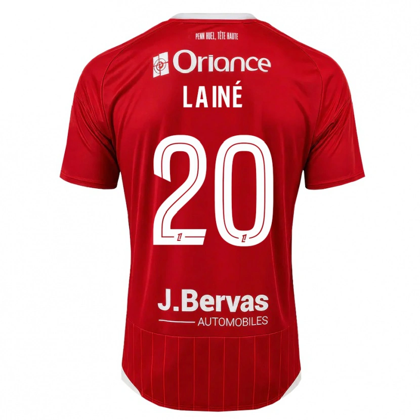 Danxen Kvinder Mathis Lainé #20 Hvid Rød Hjemmebane Spillertrøjer 2026/27 Trøje T-Shirt