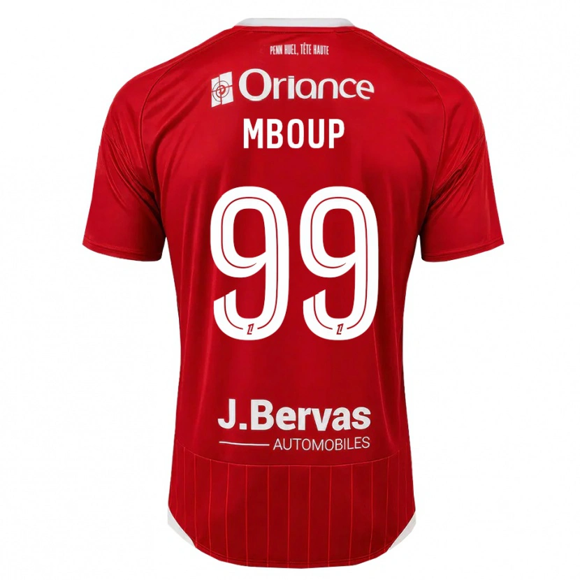 Danxen Kvinder Pathé Mboup #99 Hvid Rød Hjemmebane Spillertrøjer 2026/27 Trøje T-Shirt