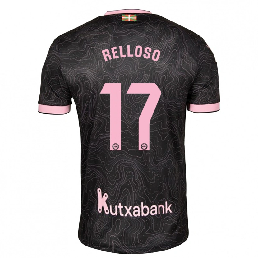 Danxen Kvinder Mikel Relloso #17 Sort Pink Udebane Spillertrøjer 2026/27 Trøje T-Shirt