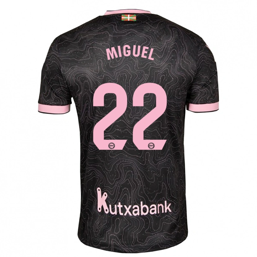 Danxen Kvinder Miguel Rodríguez #22 Sort Pink Udebane Spillertrøjer 2026/27 Trøje T-Shirt