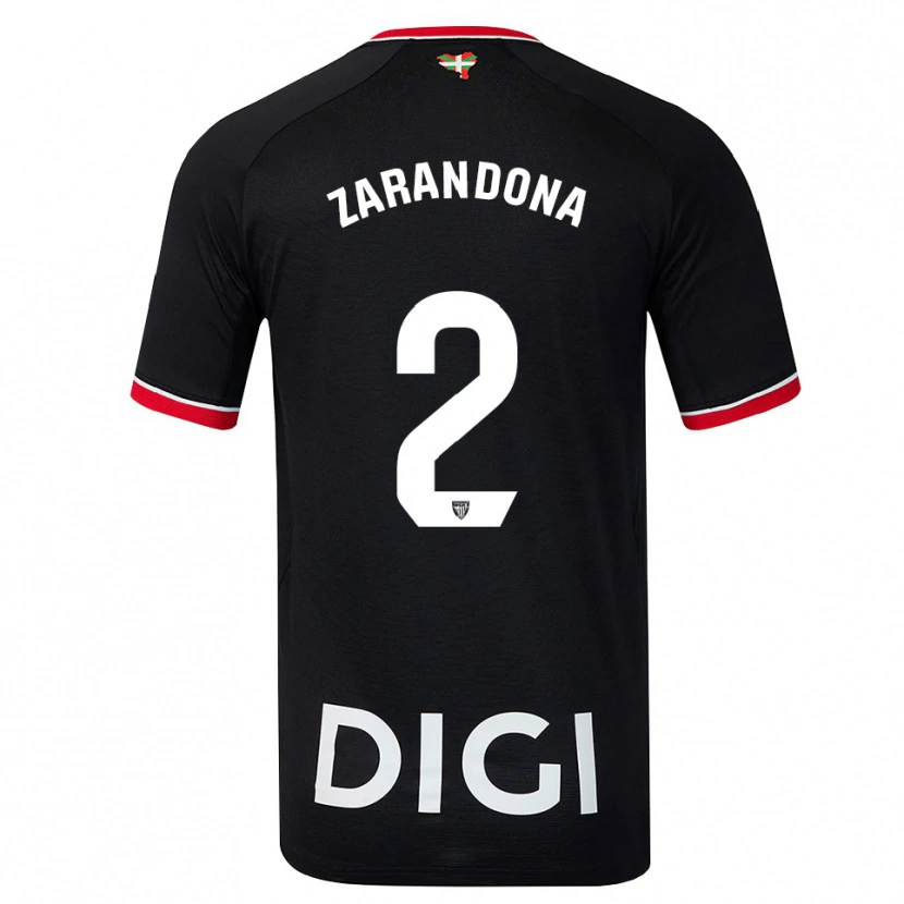 Danxen Kvinder Telmo Zarandona #2 Sort Hvid Rød Udebane Spillertrøjer 2026/27 Trøje T-Shirt