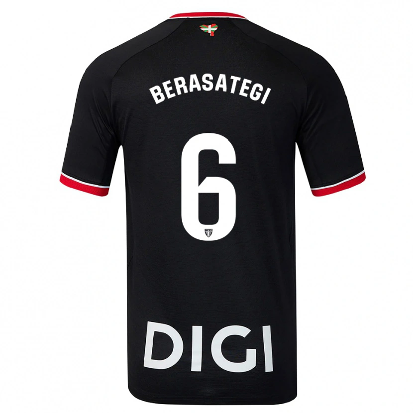 Danxen Kvinder Suhar Berasategi #6 Sort Hvid Rød Udebane Spillertrøjer 2026/27 Trøje T-Shirt