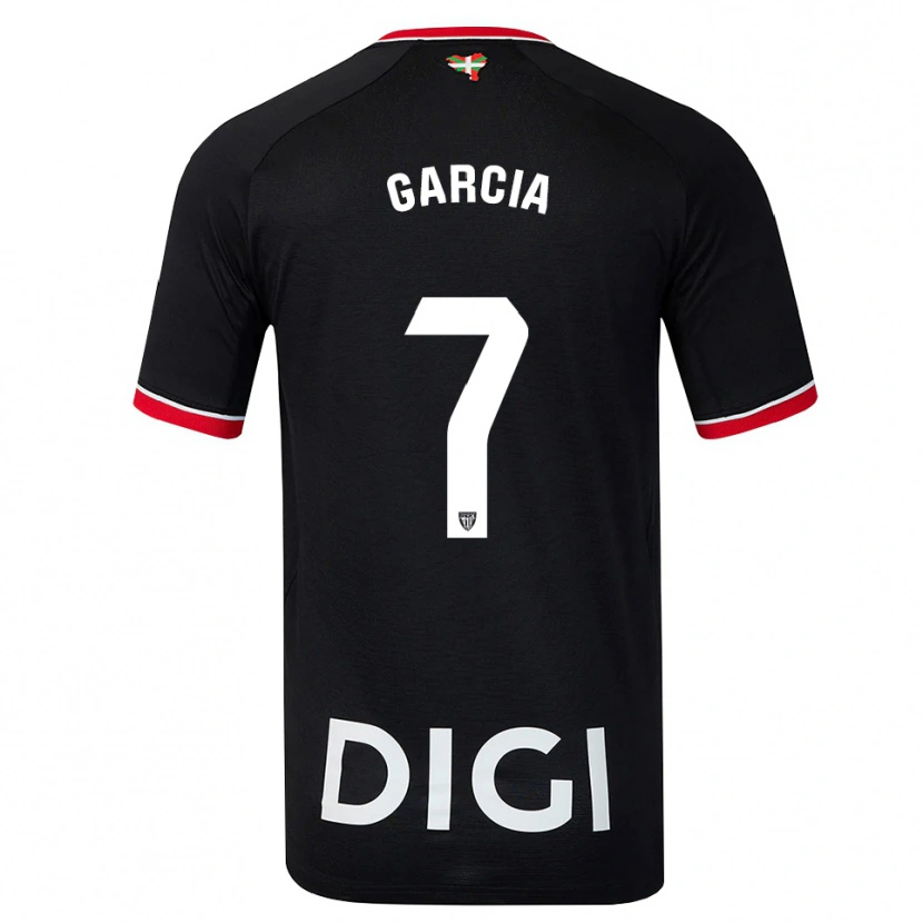 Danxen Kvinder Nahikari García #7 Sort Hvid Rød Udebane Spillertrøjer 2026/27 Trøje T-Shirt