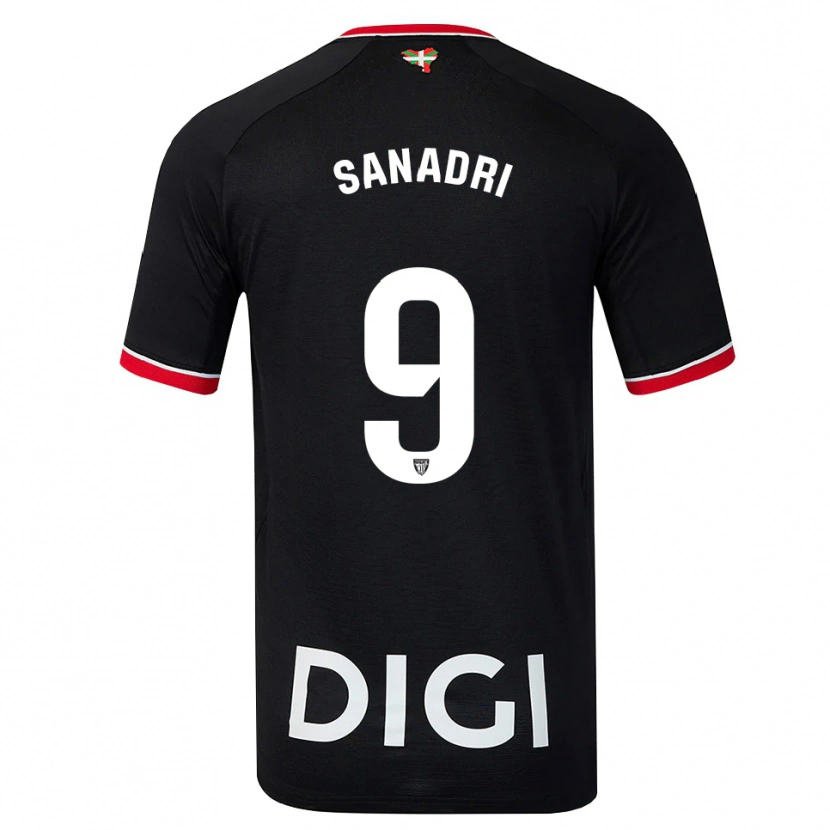 Danxen Kvinder Marta San Adrián Rocandio #9 Sort Hvid Rød Udebane Spillertrøjer 2026/27 Trøje T-Shirt