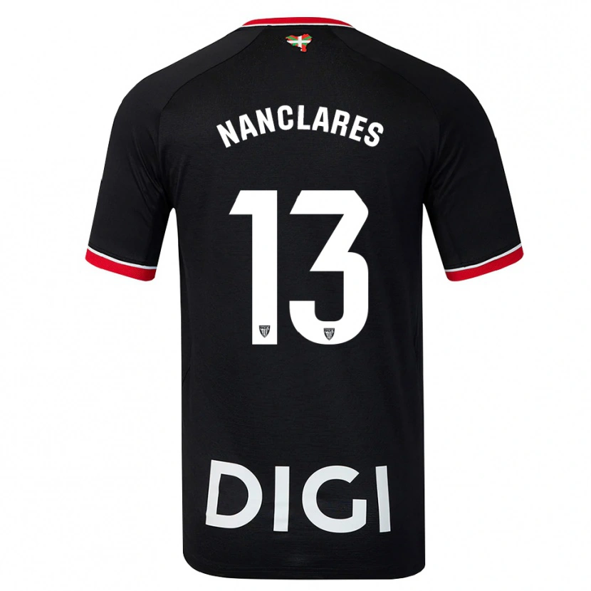 Danxen Kvinder Adriana Nanclares Romero #13 Sort Hvid Rød Udebane Spillertrøjer 2026/27 Trøje T-Shirt