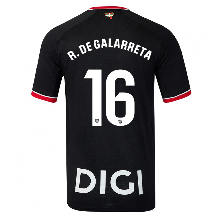 Danxen Kvinder Iñigo Ruiz De Galarreta #16 Sort Hvid Rød Udebane Spillertrøjer 2026/27 Trøje T-Shirt