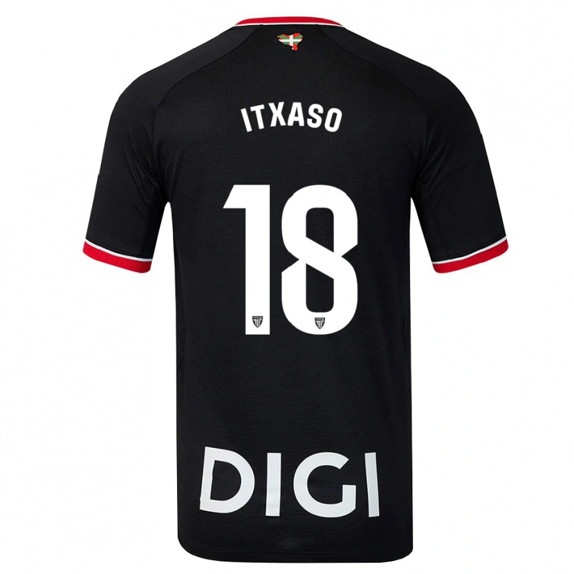 Danxen Kvinder Itxaso Uriarte Santamaria #18 Sort Hvid Rød Udebane Spillertrøjer 2026/27 Trøje T-Shirt