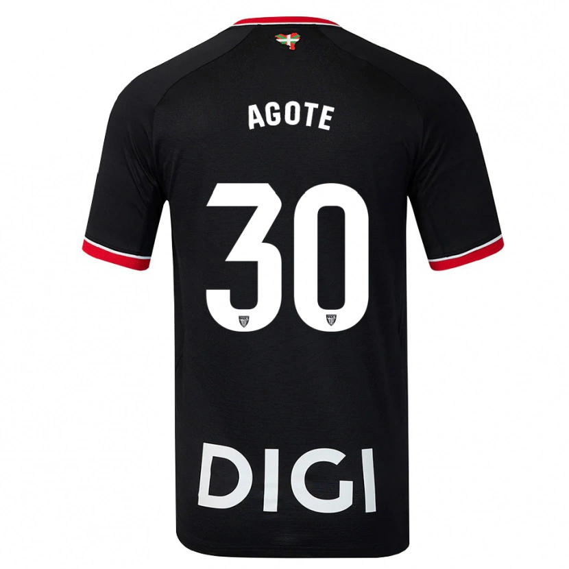 Danxen Kvinder Daniela Agote Aguirre #30 Sort Hvid Rød Udebane Spillertrøjer 2026/27 Trøje T-Shirt