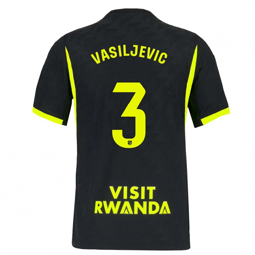 Danxen Kvinder Ivan Vasiljevic #3 Lysegrøn Sort Udebane Spillertrøjer 2026/27 Trøje T-Shirt