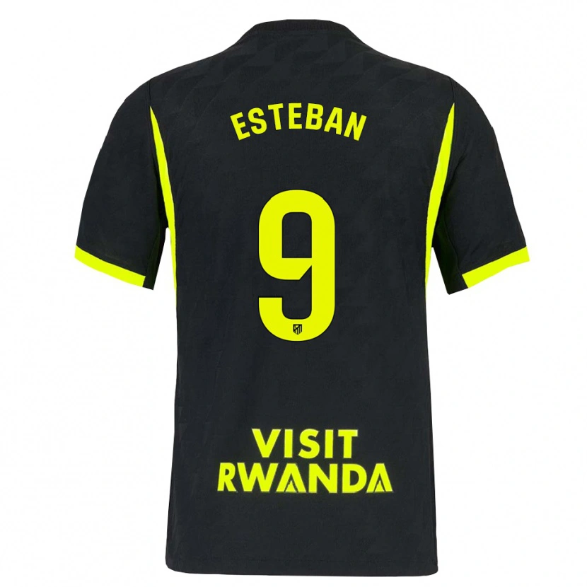Danxen Kvinder Sergio Esteban #9 Lysegrøn Sort Udebane Spillertrøjer 2026/27 Trøje T-Shirt