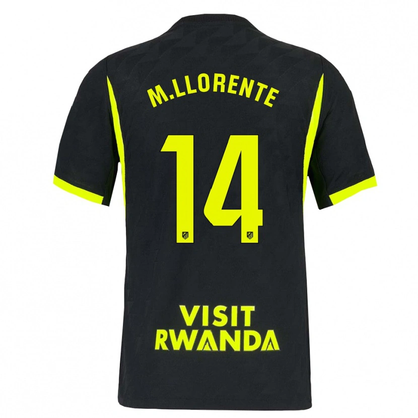 Danxen Kvinder Marcos Llorente #14 Lysegrøn Sort Udebane Spillertrøjer 2026/27 Trøje T-Shirt
