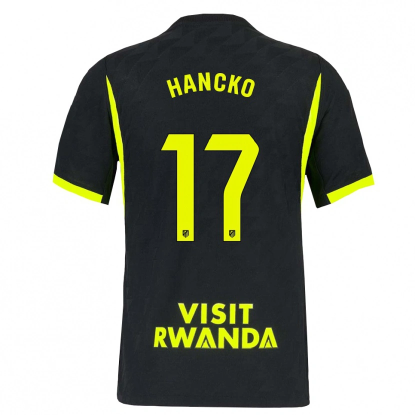 Danxen Kvinder Dávid Hancko #17 Lysegrøn Sort Udebane Spillertrøjer 2026/27 Trøje T-Shirt
