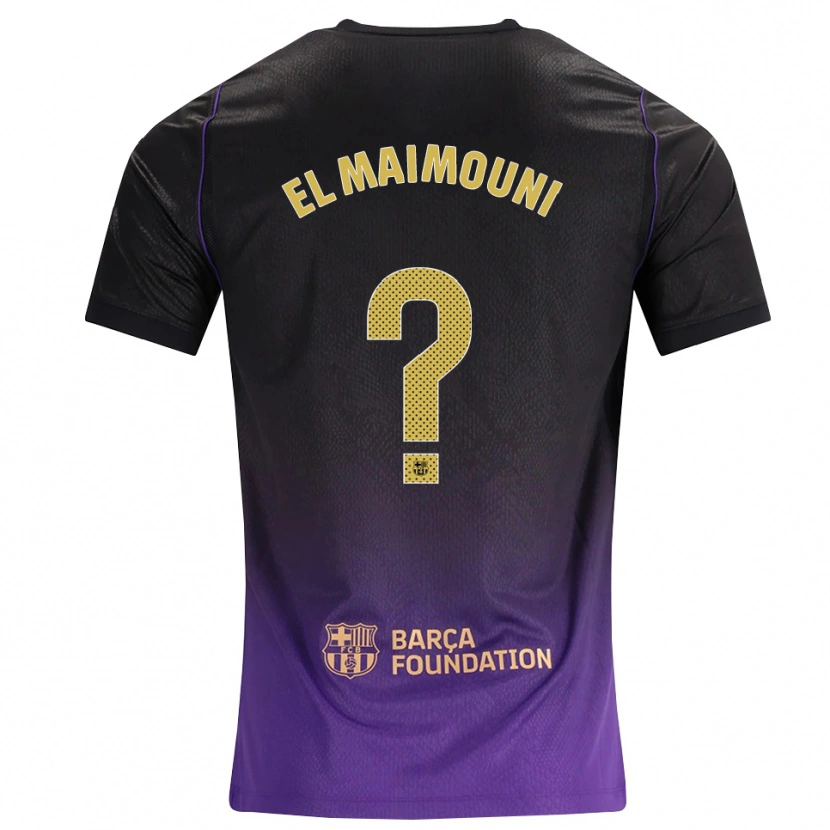 Danxen Kvinder Mahdi El Maimouni #0 Lilla Gul Sort Udebane Spillertrøjer 2026/27 Trøje T-Shirt
