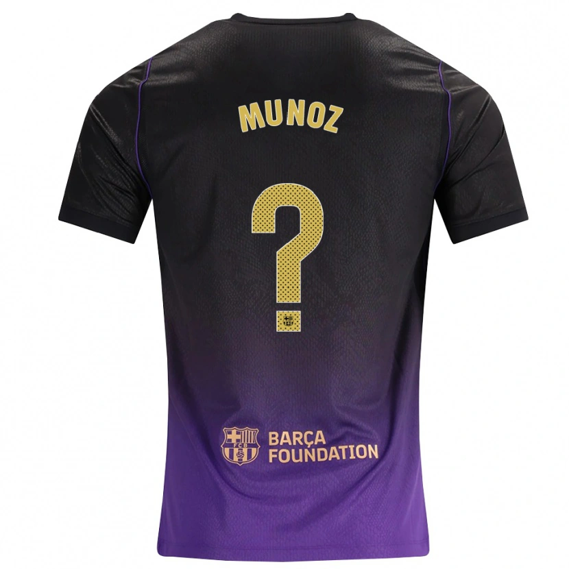 Danxen Kvinder Pol Munoz #0 Lilla Gul Sort Udebane Spillertrøjer 2026/27 Trøje T-Shirt