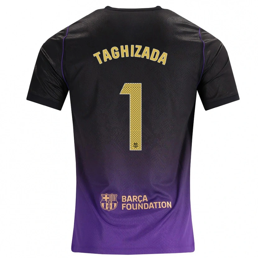 Danxen Kvinder Eldar Taghizada #1 Lilla Gul Sort Udebane Spillertrøjer 2026/27 Trøje T-Shirt