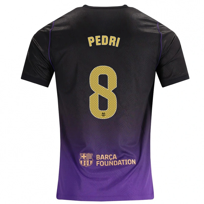Danxen Kvinder Pedro González López #8 Lilla Gul Sort Udebane Spillertrøjer 2026/27 Trøje T-Shirt