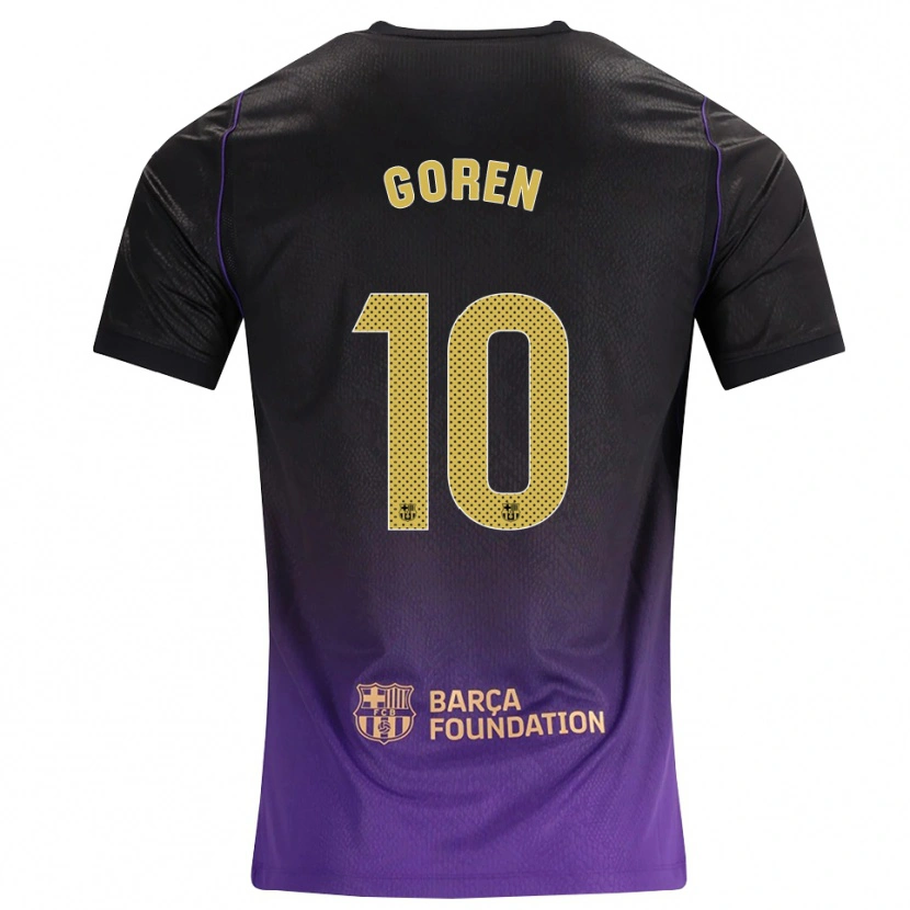 Danxen Kvinder Orian Goren #10 Lilla Gul Sort Udebane Spillertrøjer 2026/27 Trøje T-Shirt