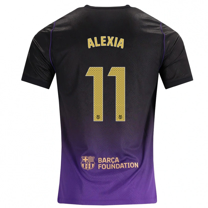 Danxen Kvinder Alexia Putellas #11 Lilla Gul Sort Udebane Spillertrøjer 2026/27 Trøje T-Shirt