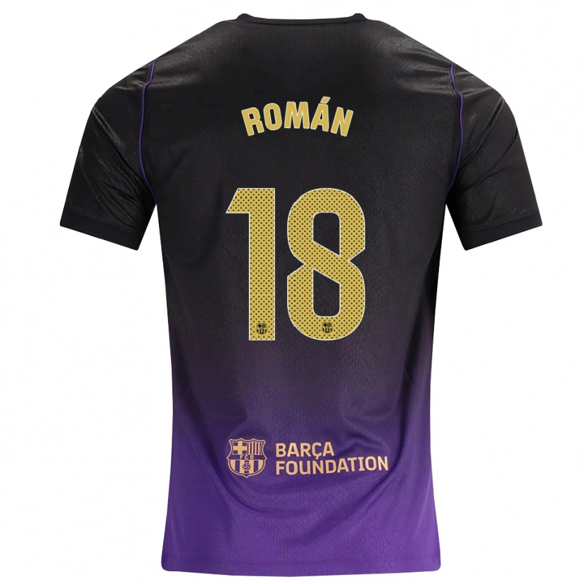 Danxen Kvinder Pocho Román #18 Lilla Gul Sort Udebane Spillertrøjer 2026/27 Trøje T-Shirt