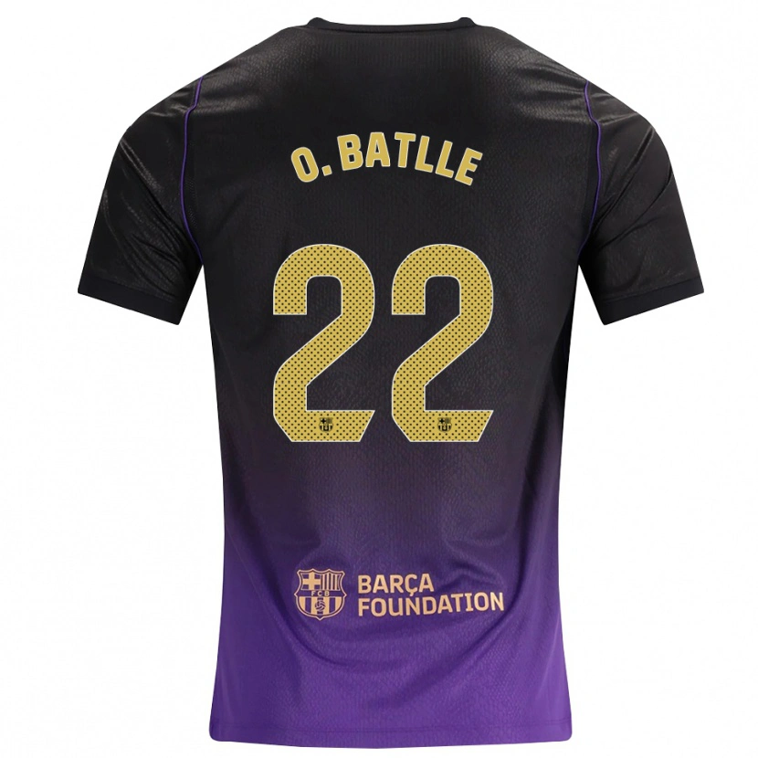 Danxen Kvinder Ona Batlle #22 Lilla Gul Sort Udebane Spillertrøjer 2026/27 Trøje T-Shirt