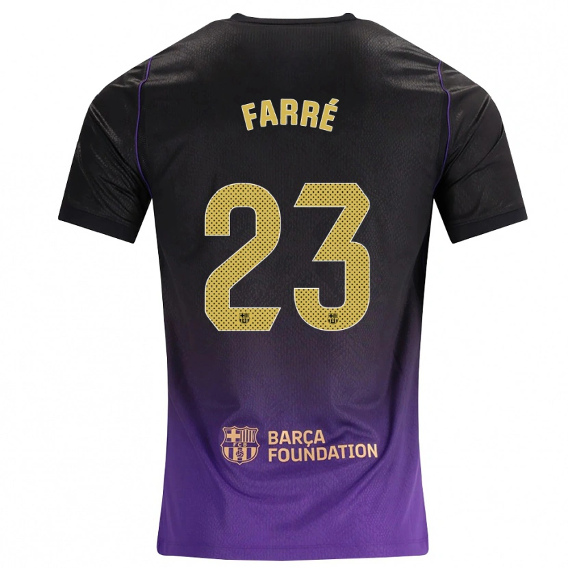 Danxen Kvinder Landry Farré #23 Lilla Gul Sort Udebane Spillertrøjer 2026/27 Trøje T-Shirt