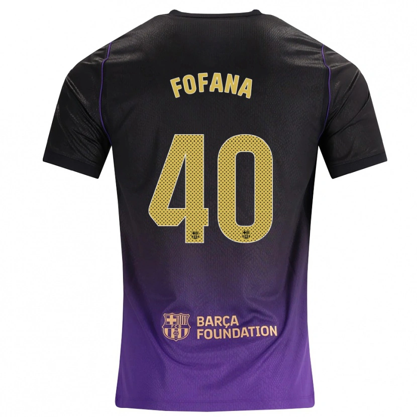 Danxen Kvinder Nuhu Fofana #40 Lilla Gul Sort Udebane Spillertrøjer 2026/27 Trøje T-Shirt