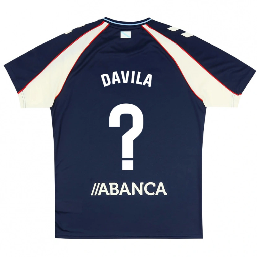 Danxen Kvinder Ángel Davila #0 Kongeblå Rød Hvid Udebane Spillertrøjer 2026/27 Trøje T-Shirt
