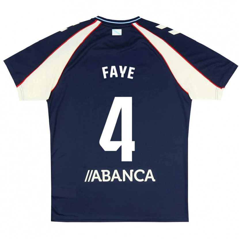 Danxen Kvinder Abdoulaye Faye #4 Kongeblå Rød Hvid Udebane Spillertrøjer 2026/27 Trøje T-Shirt