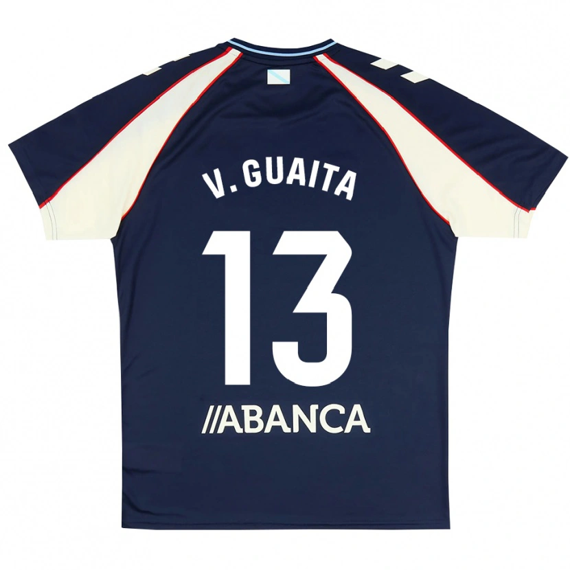 Danxen Kvinder Vicente Guaita #13 Kongeblå Rød Hvid Udebane Spillertrøjer 2026/27 Trøje T-Shirt