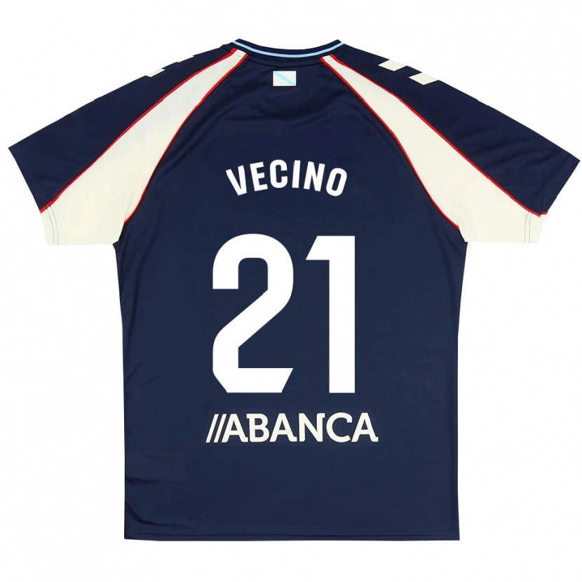 Danxen Kvinder Matías Vecino #21 Kongeblå Rød Hvid Udebane Spillertrøjer 2026/27 Trøje T-Shirt
