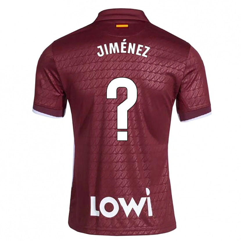 Danxen Kvinder Javier Jiménez #0 Mørkerød Hvid Udebane Spillertrøjer 2026/27 Trøje T-Shirt