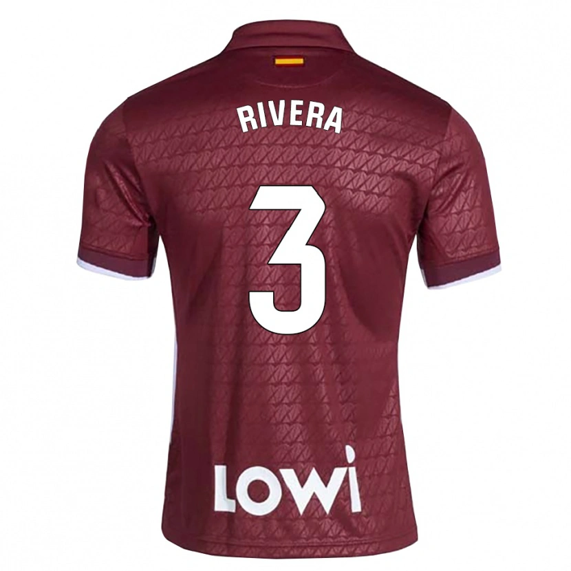 Danxen Kvinder Gorka Rivera #3 Mørkerød Hvid Udebane Spillertrøjer 2026/27 Trøje T-Shirt