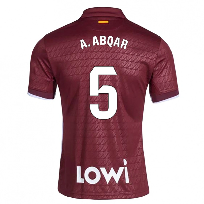 Danxen Kvinder Abdel Abqar #5 Mørkerød Hvid Udebane Spillertrøjer 2026/27 Trøje T-Shirt