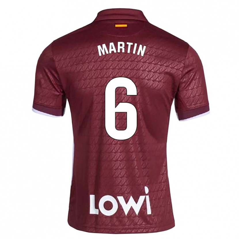 Danxen Kvinder Mario Martín #6 Mørkerød Hvid Udebane Spillertrøjer 2026/27 Trøje T-Shirt