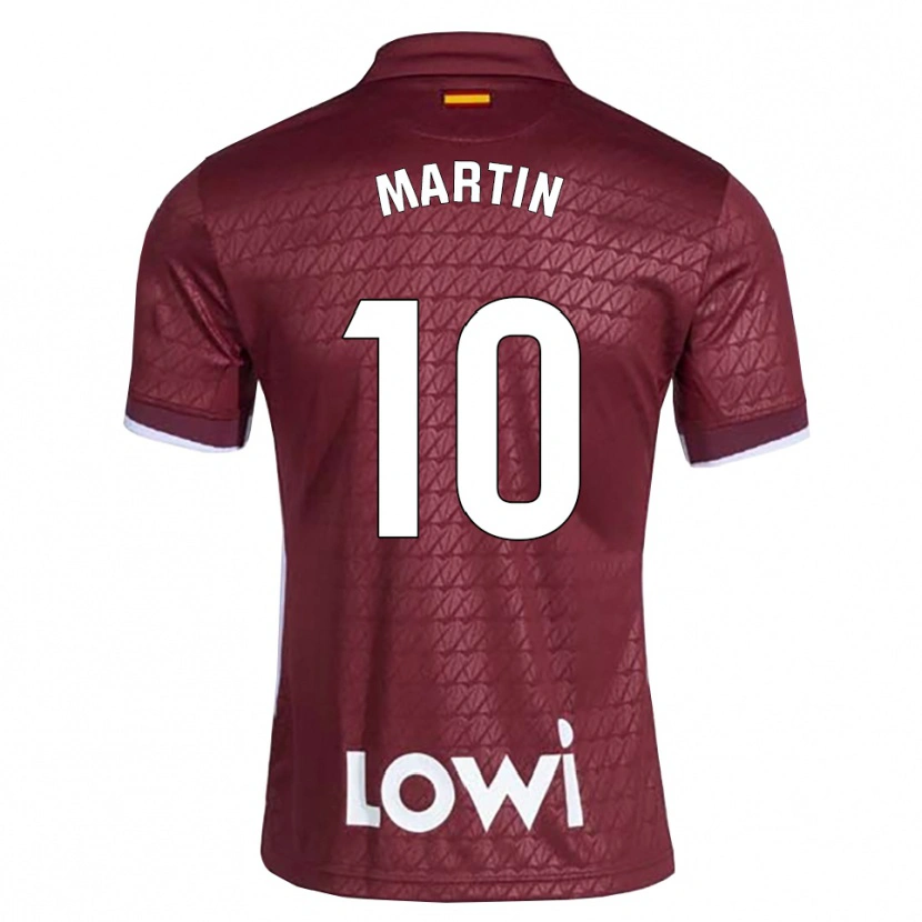 Danxen Kvinder Adrián Martín #10 Mørkerød Hvid Udebane Spillertrøjer 2026/27 Trøje T-Shirt