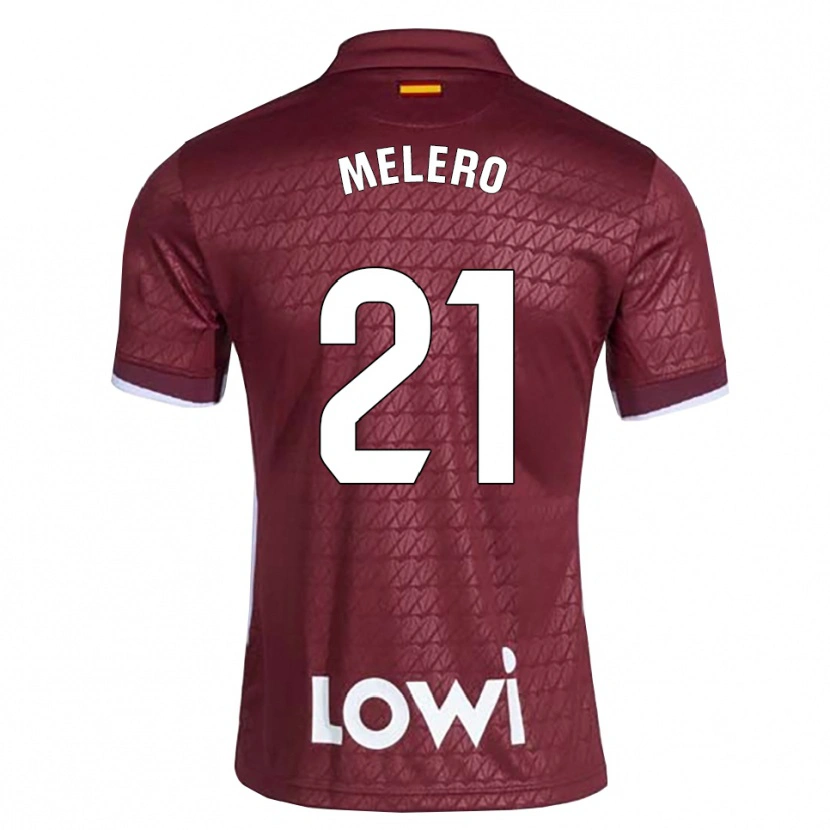 Danxen Kvinder Pablo Melero #21 Mørkerød Hvid Udebane Spillertrøjer 2026/27 Trøje T-Shirt