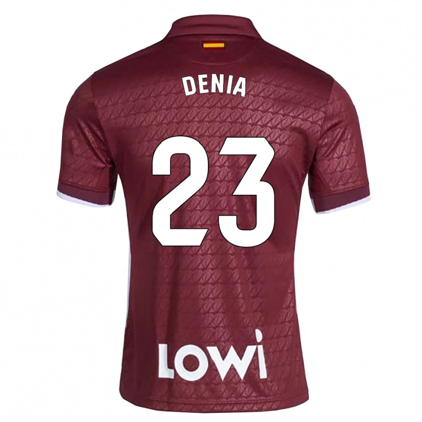 Danxen Kvinder Marcos Denia #23 Mørkerød Hvid Udebane Spillertrøjer 2026/27 Trøje T-Shirt