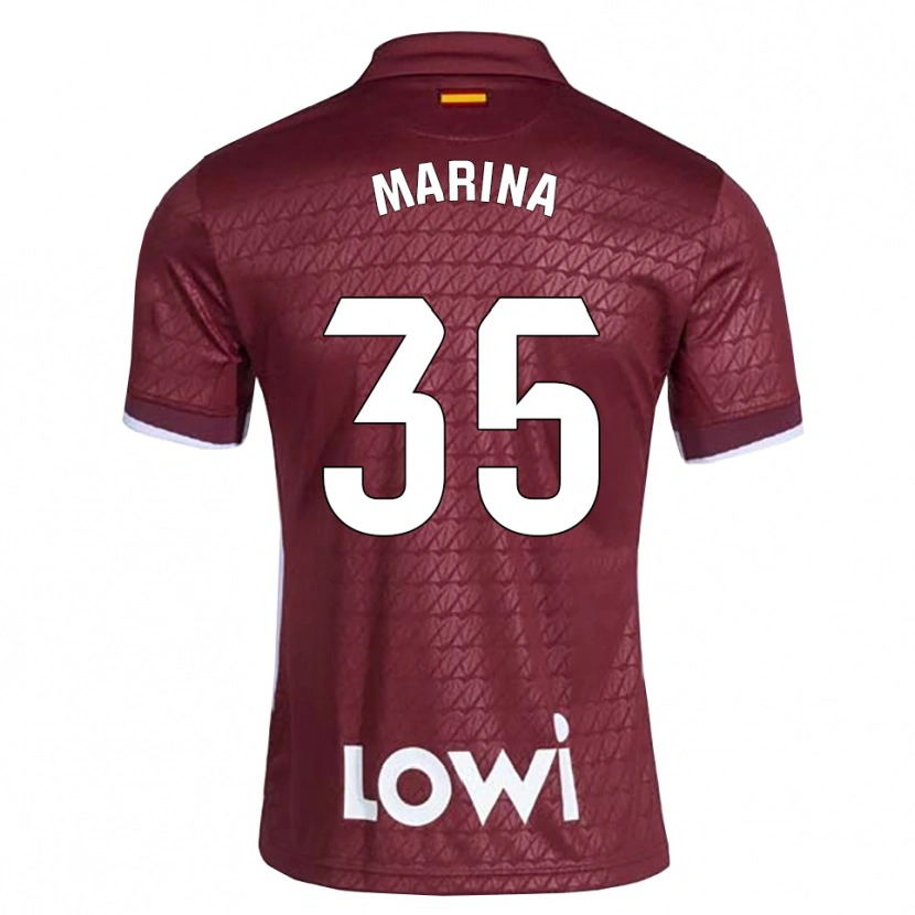 Danxen Kvinder Nacho Marina #35 Mørkerød Hvid Udebane Spillertrøjer 2026/27 Trøje T-Shirt