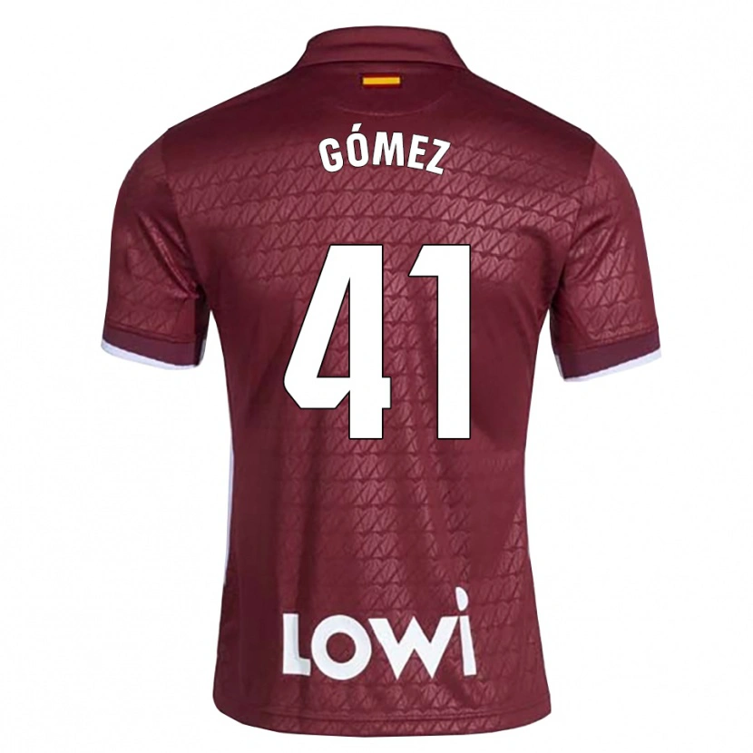 Danxen Kvinder Álvaro Gómez #41 Mørkerød Hvid Udebane Spillertrøjer 2026/27 Trøje T-Shirt