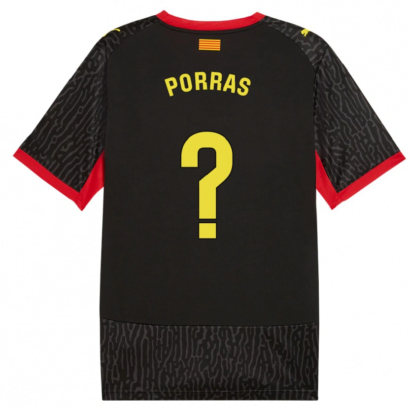 Danxen Kvinder Hugo Porras #0 Sort Gul Rød Udebane Spillertrøjer 2026/27 Trøje T-Shirt