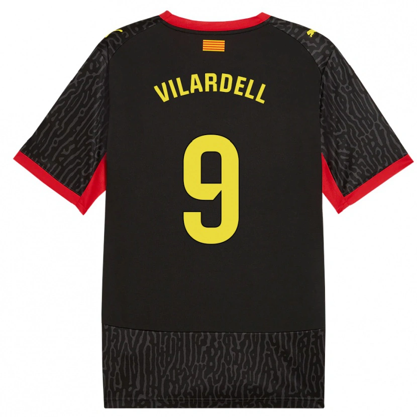Danxen Kvinder Júlia Vilardell #9 Sort Gul Rød Udebane Spillertrøjer 2026/27 Trøje T-Shirt