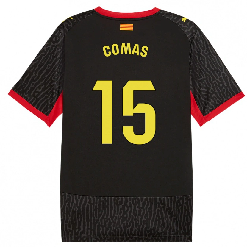 Danxen Kvinder Oriol Comas #15 Sort Gul Rød Udebane Spillertrøjer 2026/27 Trøje T-Shirt